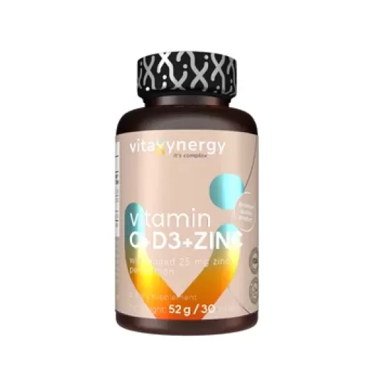Vitamin C+D3+Zinc, 30 tablete, Vitaxynergy