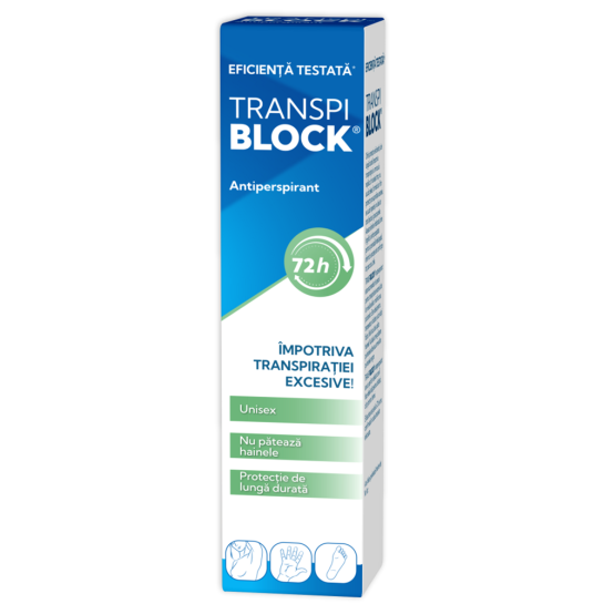 Transpiblock deodorant spray antiperspirant 72h, 150ml, Zdrovit