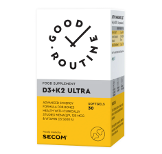 Vitamina D3 + K2 Ultra, 30 capsule gelatinoase moi, Secom 