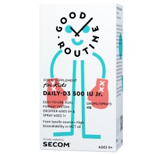 Vitamina D3 pentru copii Daily-D3 Jr, 500 IU, 15 ml, Secom 