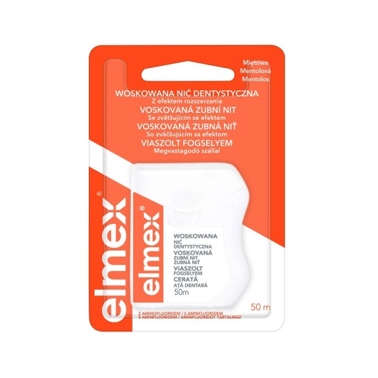 Ata dentara cerata cu aroma mentolata, 50m, Elmex 