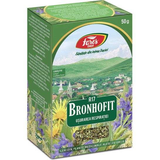 Ceai Bronhofit Usurarea respiratiei, R17, 50g, Fares