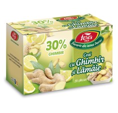 Ceai cu ghimbir 30% si lamaie, 20 plicuri, Fares