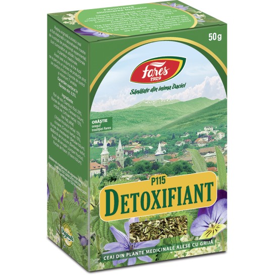 Ceai Detoxifiant Purificarea Organismului P115, 50g, Fares