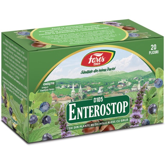 Ceai Enterostop, D105, 20 plicuri, Fares 
