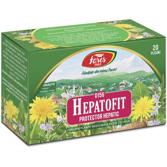 Ceai Hepatofit, D156, 20 plicuri, Fares