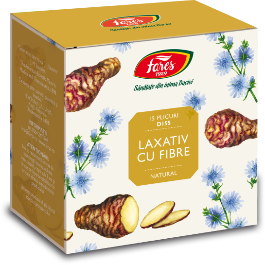 Laxativ cu fibre, D155, 15 plicuri, Fares
