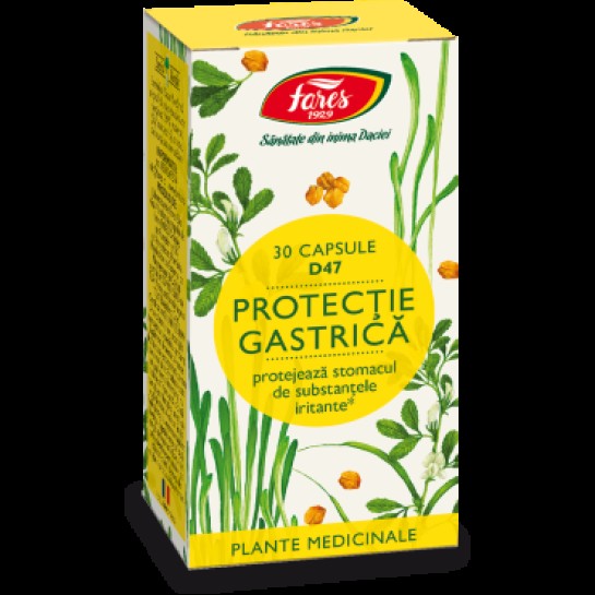 Protectie gastrica, D47, 30 capsule, Fares