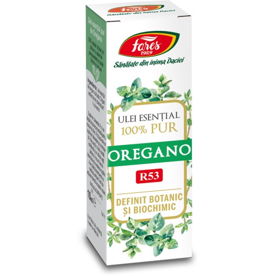 Ulei esential de oregano, R53, 100% pur, 10ml, Fares