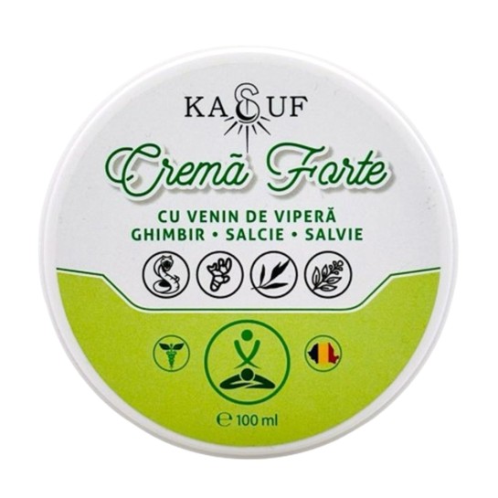 Crema Forte cu venin de vipera, ghimbir, salcie, salvie 100ml, Kasuf