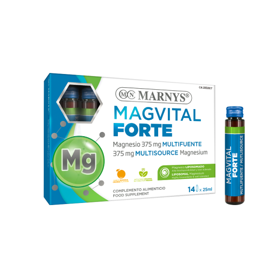 Magvital Forte, 375mg, Magneziu lipozomal, 14 fiole, Marnys