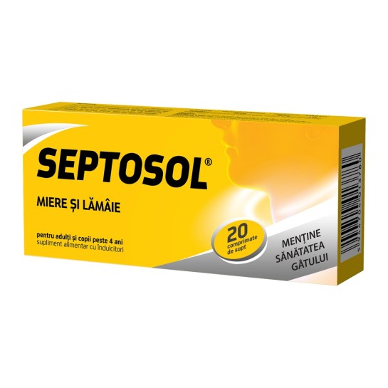 Septosol miere si lamaie, 20 comprimate, Biofarm