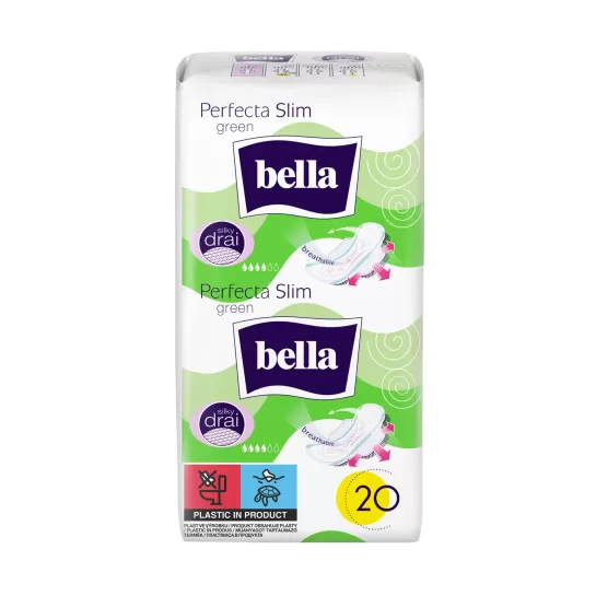 Bella Perfecta Slim Green Silk Drai absorbante igienice 20 buc