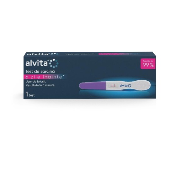 Test de sarcina Alvita detectare 6 zile, 1 test