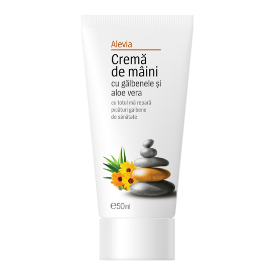 Crema de maini cu galbenele si aloe vera, 50ml, Alevia