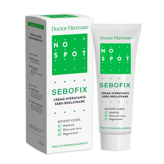Doctor Fiterman No Spot Sebofix cremă hidratantă sebo-reglatoare, 50ml