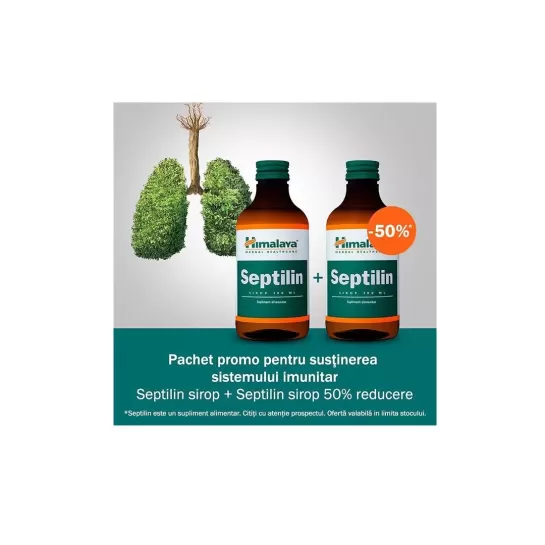 Septilin sirop 200 + 200 ml, 50% reducere la al 2-lea, Himalaya