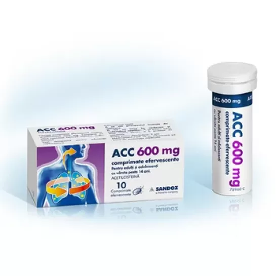 Acc 600mg, 10 comprimate efervescente (tub), Sandoz