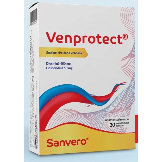 Venprotect, 30 comprimate ﬁlmate, Sanvero