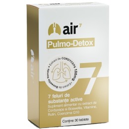 Air 7 Pulmo Detox pentru fumatori, 30 capsule, Green Splid