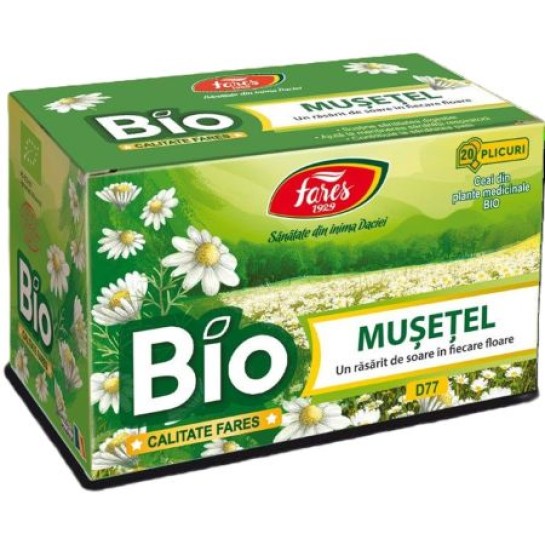 Ceai musetel Bio N132, 20 plicuri, Fares
