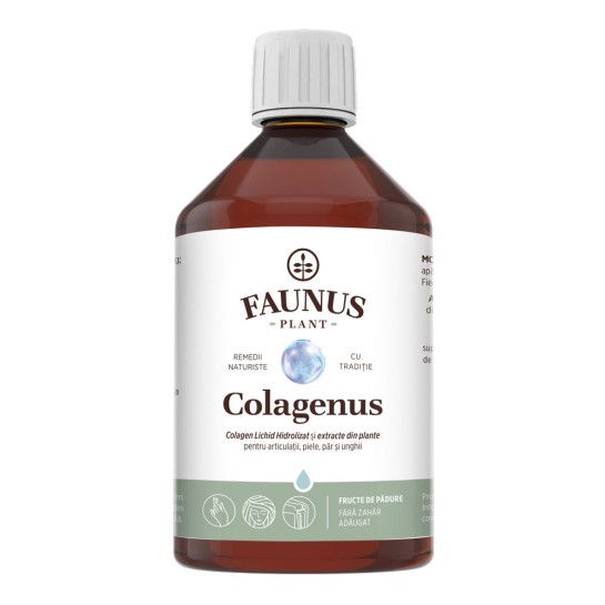 Colagenus 500ml, colagen lichid hidrolizat si extracte din plante, Faunus Plant