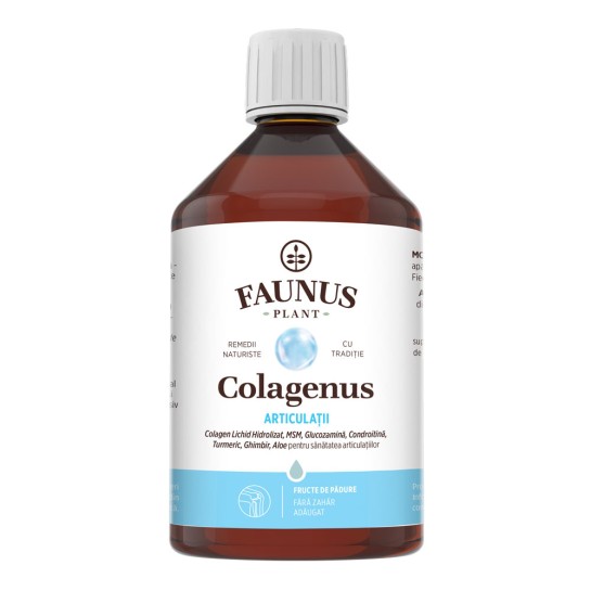 Colagenus Articulatii 500ml, colagen lichid hidrolizat pentru muschi si ligamente, Faunus Plant