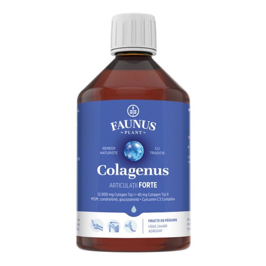 Colagenus Articulatii Forte 500ml, colagen hidrolizat pentru articulatii, Faunus Plant