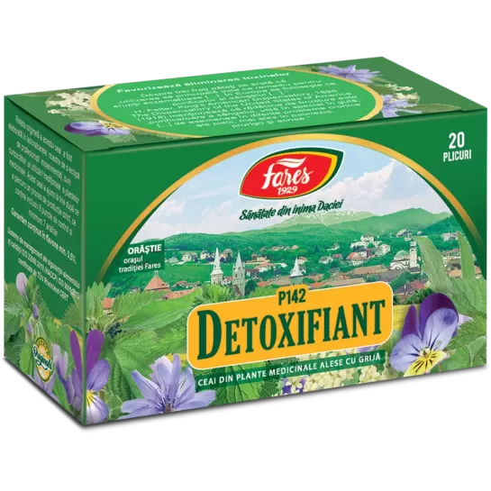 Ceai detoxifiant P142, 20 plicuri, Fares