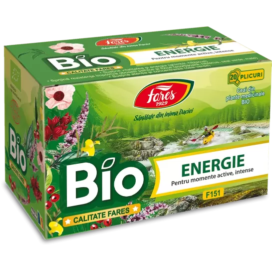 Ceai energie Bio F151, 20 plicuri, Fares