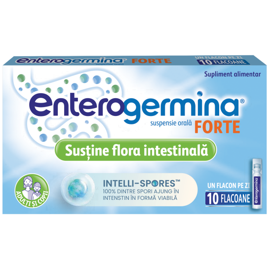 Enterogermina Forte suspensie orala, 10 flacoane, Sanofi