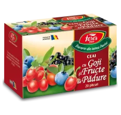 Ceai goji si fructe padure, 20 plicuri, Fares