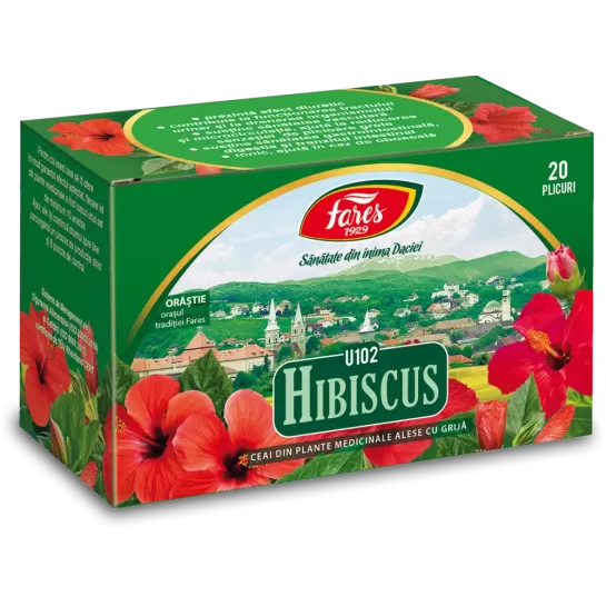 Ceai hibiscus U102, 20 plicuri, Fares