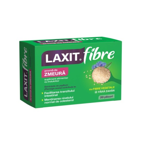 Laxit fibre aroma de zmeura, 20 plicuri, Fiterman