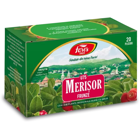 Ceai merisor frunze U75, 20 plicuri, Fares
