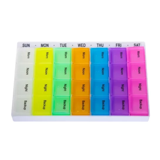 Organizator saptamanal medicamente cu separator, Narcis