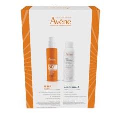 Avene Spray pentru protectie solara cu SPF 50, 200ml + Apa termala spray 150ml