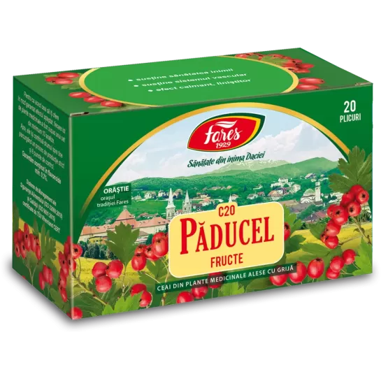 Ceai paducel fructe C20, 20 plicuri, Fares