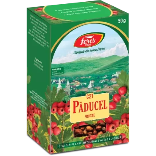 Ceai paducel fructe C21, 50g, Fares