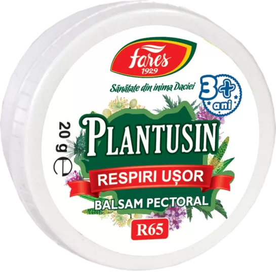 Plantusin respiri usor R65 balsam pectoral, 20g, Fares