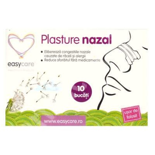 Plasturi nazali pentru usurarea respiratiei, 10 bucati, EasyCare