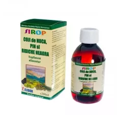 Sirop coji de nuca, pin si ridiche neagra, 200ml, Elidor