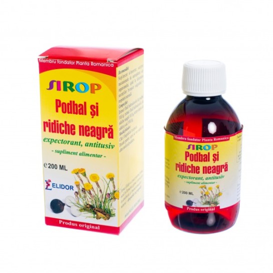 Sirop Podbal si Ridiche Neagra, 200ml, Elidor 