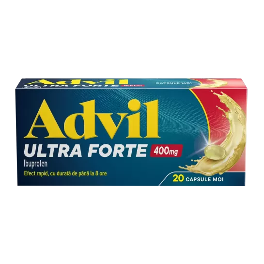 Advil Ultra Forte, 400mg, 20 capsule moi, Haleon