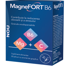 Magnefort B6 granule orodispersabile, 20 plicuri, Biofarm