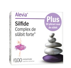 Silfide Complex de slăbit forte 100 comprimate + Ceai de slăbit 30 plicuri, Alevia