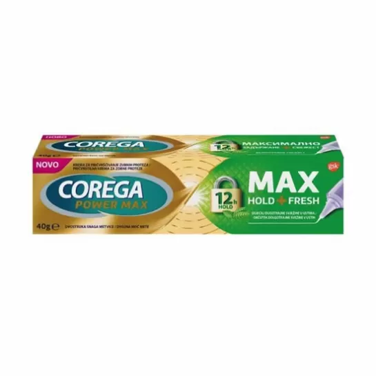 Corega Max Hold + Fresh, crema adeziva pentru proteza dentara, 70g, Gsk 