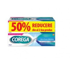 Corega Ultra Fixare, crema adeziva pentru proteza dentara, pachet 2 x 40 g, Haleon 