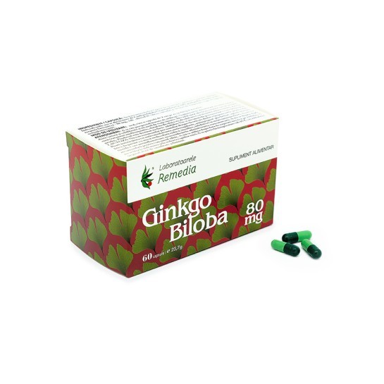 Ginkgo Biloba 80mg, 60capsule, Remedia 
