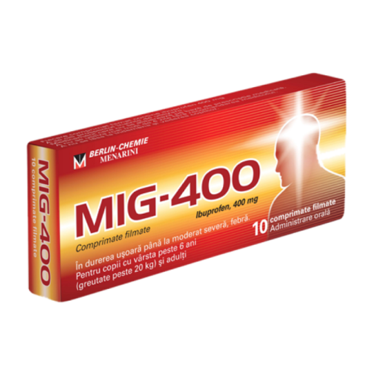Mig 400, 400mg, 10 comprimate filmate, Berlin-Chemie